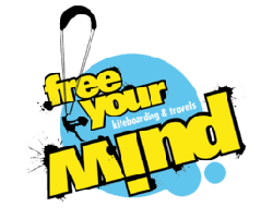 Logo Free your Mind kiteboarding & travels