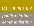 Logo Rita Wilp public relations und kommunikation