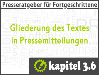 Gliederung Pressemitteilung