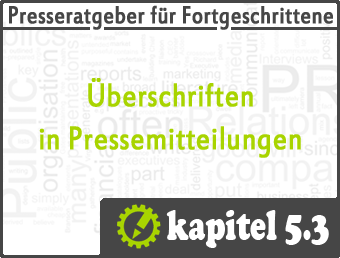 Überschriften Pressemitteilung