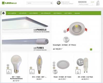 Erster Led Leuchtmittel Shop mit Nutzererfahrung ist gestartet. - Beste Usability für Led Lampen-Käufer wurde umgesetzt.