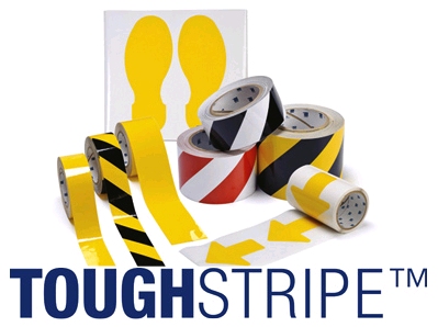 Sicherheitskennzeichnung: Bodenmarkierungen der Brady ToughStripe-Serie