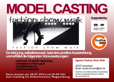 Model-Casting von Fashion Show Walk