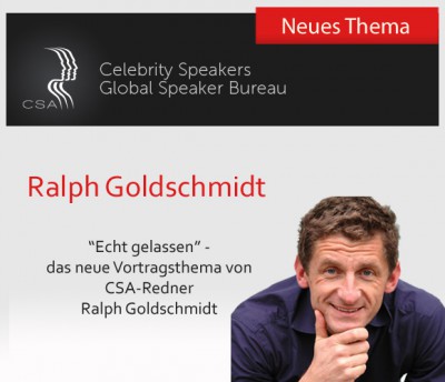 CSA Redner Ralph Goldschmidt und sein neues Vortragsthema: 