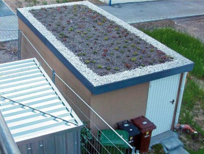 Dachpflanzen auf Exklusiv-Garagen leben von Kohlendioxid