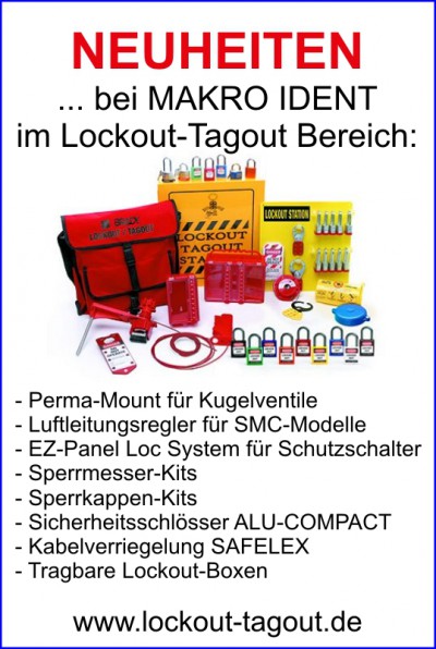 Neue Lockout-Tagout Verriegelungssysteme bei MAKRO IDENT
