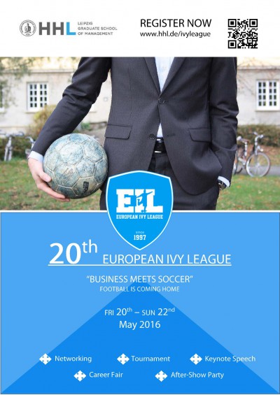 XX. European Ivy League: Fußballturnier und Karrieremesse vom 20.-22. Mai 2016 an der HHL