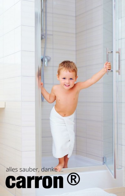 carron® PTFE Versiegelung gegen Kalk und Schmutz an Duschwand, Duschkabine, Glaswand