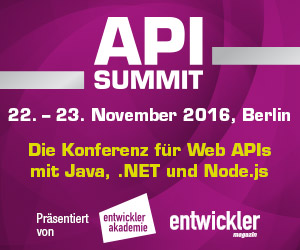 API Summit 2016 startet im November in Berlin