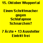 Noch 12 Tage | 15. Oktober 2011 Wuppertal - Forum Schlafapnoe - Schnarchen - Schlafstörungen