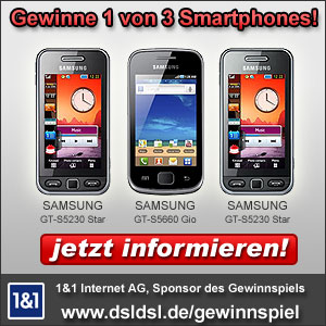 Smartphone Gewinnspiel auf DSLDSL.de