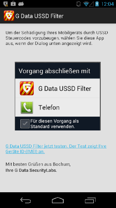 G Data App schützt vor USSD-Sicherheitslücke bei Android-Smartphones