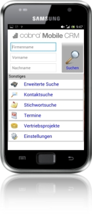 CRM für unterwegs  mit cobra und Android