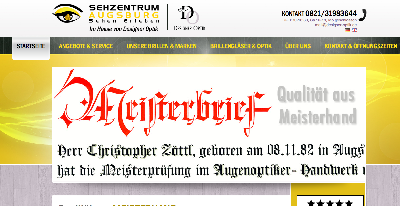 Designer Optik geht mit neuer Webseite und Sehzentrum Konzept online