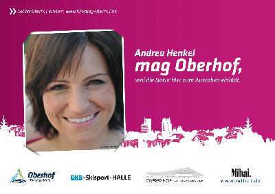 Andrea Henkel und Arnd Peiffer werben in Berlin auf Großplakaten für Thüringens Ferienort Nr. 1 - Oberhofer Marketingoffensive zur ITB 2013