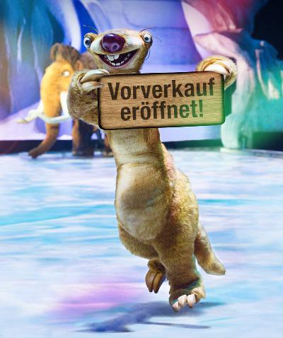 Sid, Manni, Diego und Scrat zum Greifen nah: Faultier eröffnet Vorverkauf für ICE AGE LIVE!