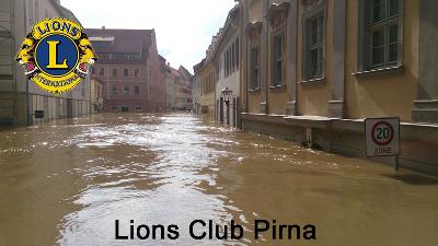 Hilfeaufruf des Präsidenten des Lions Club Pirna - Hochwasser Pirna 2013
