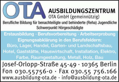 30-jähriges Bestehen des Ausbildungszentrum OTA am 21. August