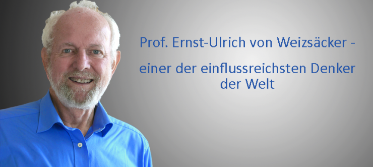 CSA-Redner Prof. Ernst-Ulrich von Weizsäcker zählt zu den 100 einflussreichsten Denkern der Welt
