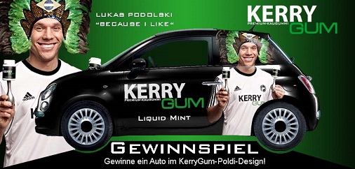 KerryGum startet mit Lukas Podolski Fußball-Gewinnspiel auf Facebook