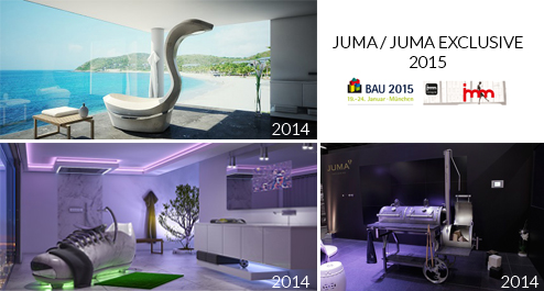 JUMA / JUMA EXCLUSIVE: Von den Design-Highlights 2014 zum neuen Produktdesign 2015 - Vorstellung auf der BAU und imm Cologne