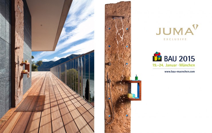 BAU 2015 - Trendprodukte: Duschstele JUCASCADE von JUMA EXCLUSIVE