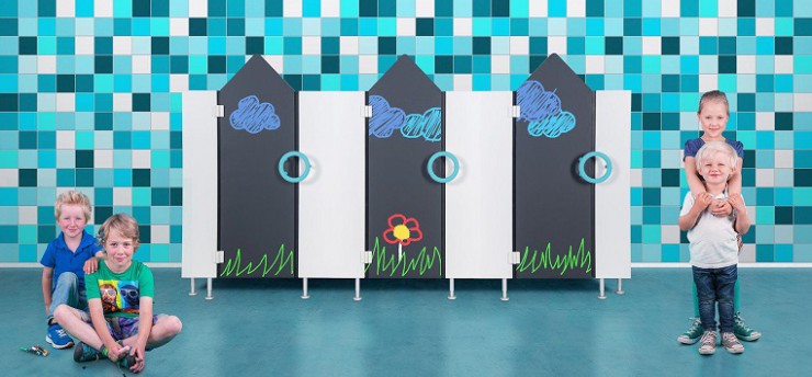 Innovative WC-Trennwandsysteme für Kindergärten und Schulen