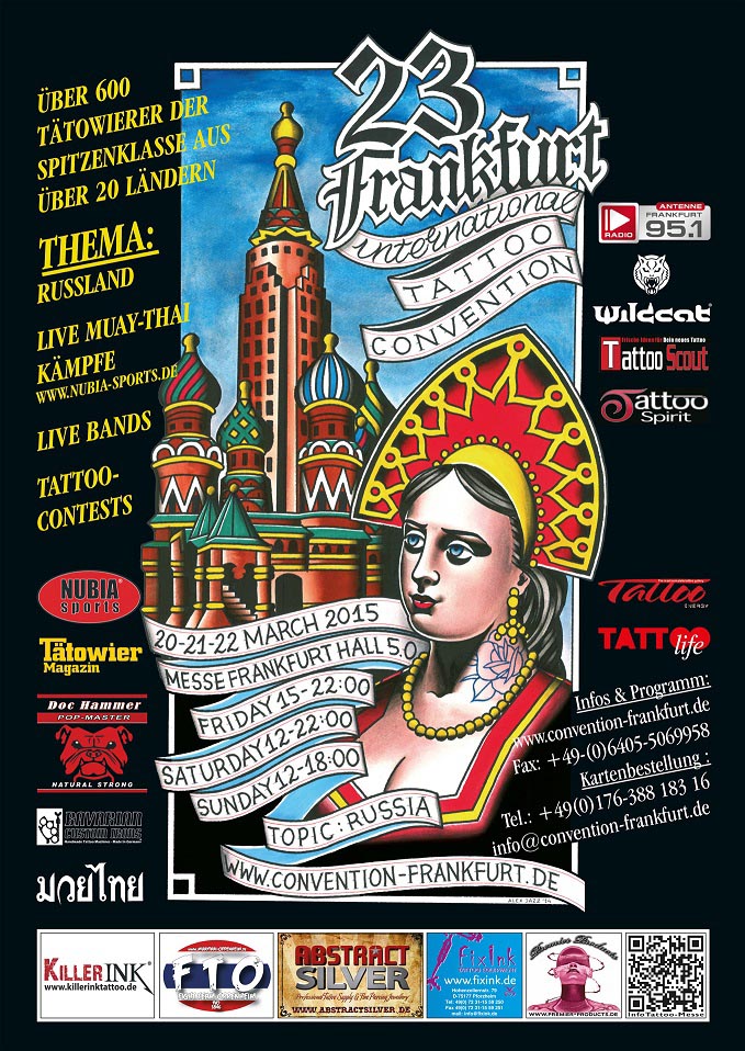 23. Internationale Tattoo-Convention Frankfurt 2015 unter dem Motto 