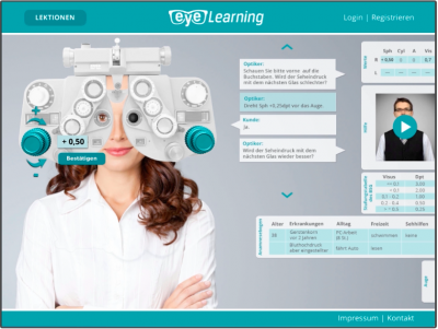admago stellt online-basierte Lernsoftware Eye-Learning für Augenoptiker vor