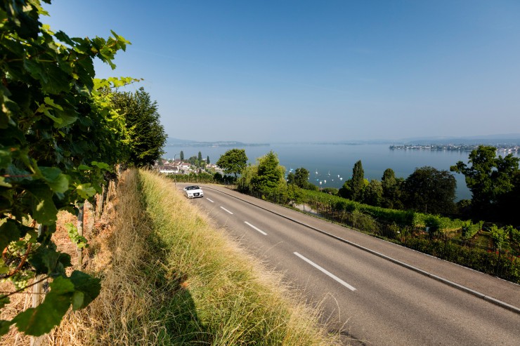 Route 66 mit Bodenseeblick