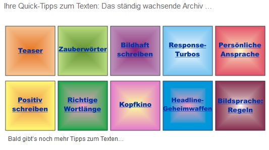 Quick-Tipps aus dem Texterclub