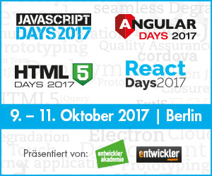 JavaScript Days, Angular Days, HTML5 Days und React Days im Oktober in Berlin