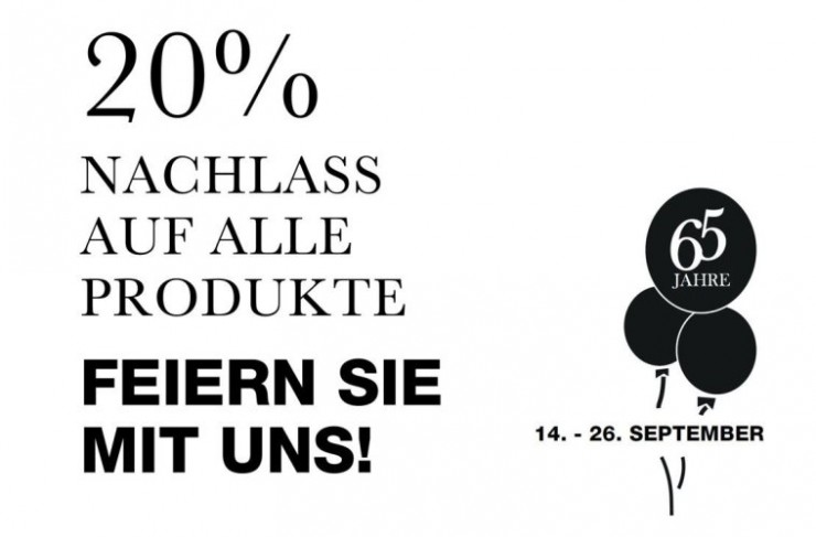 BoConcept-Experience: 65 Jahre BoConcept - 20% auf ALLES