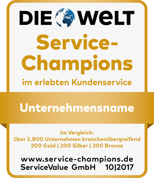 Von Kunden ausgezeichnet: Das sind die Service-Champions 2017
