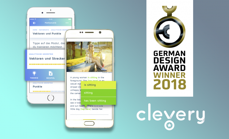 Exzellentes Kommunikationsdesign: Cornelsen Clevery gewinnt den German Design Award 2018 in der Kategorie Apps