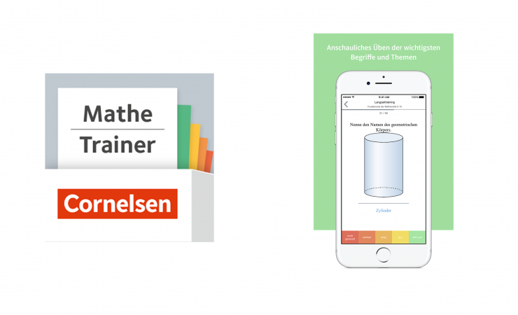 Mobiles Lernen für Mathematik in der Sekundarstufe I: Cornelsen erweitert mit dem Mathe Trainer sein App-Angebot für Jugendliche