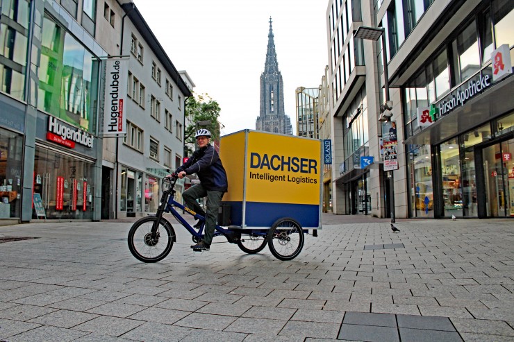 DACHSER Langenau startet die Belieferung per Lastenrad