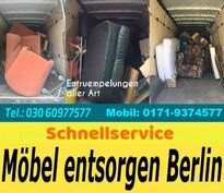 Entrümpelungen Berlin Tel. 030/609 775 77 sofort pauschal 80 Euro