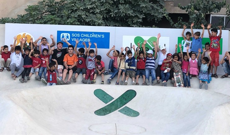 SOS-Kinderdörfer und skate-aid eröffnen gemeinsamen Skatepark im syrischen Damaskus