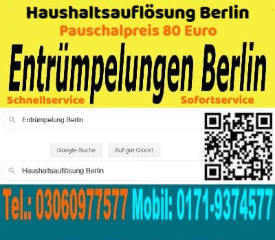 Möbel Entrümpelung Berlin Tel. 03060977577