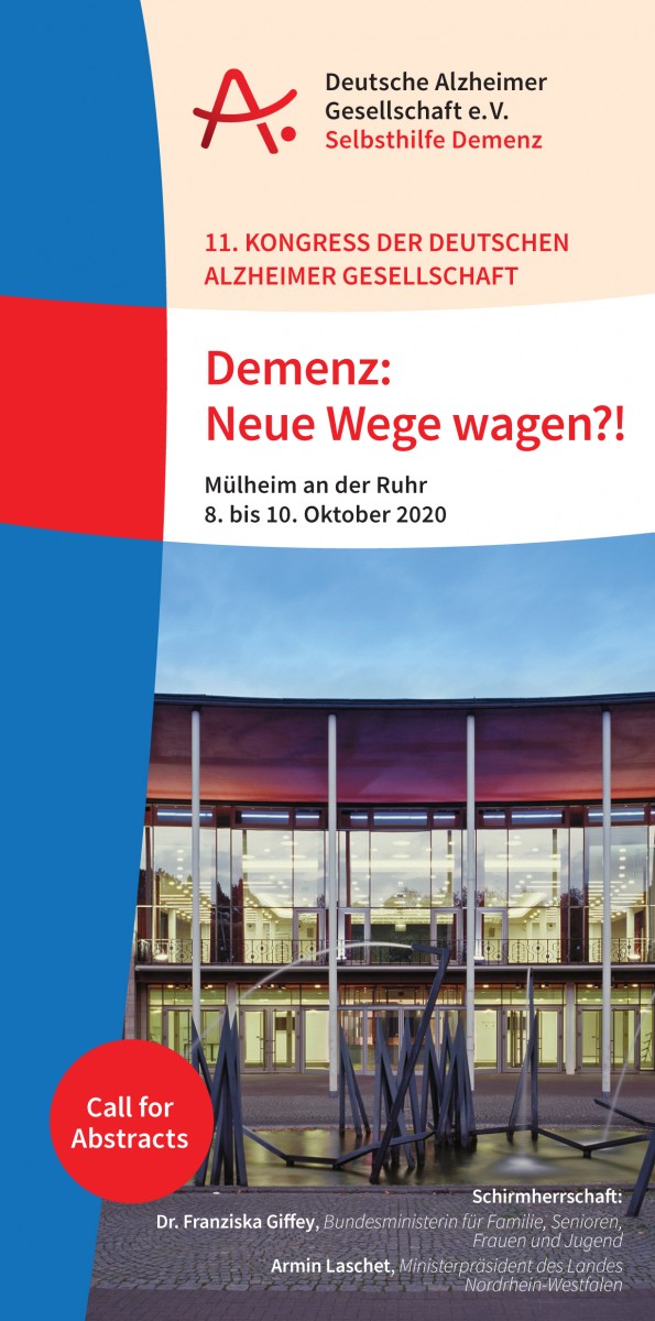 11. Kongress der Deutschen Alzheimer Gesellschaft in Mülheim an der Ruhr: Call for Abstracts zum Thema Demenz: Neue Wege wagen?!