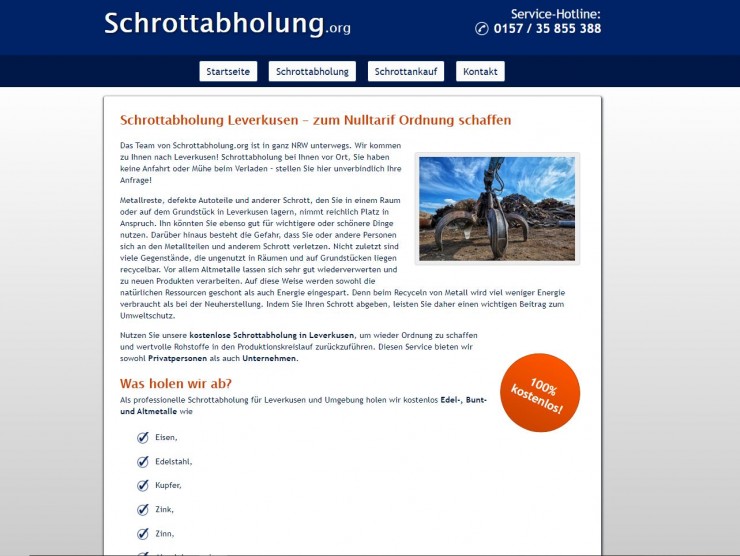 Schrottabholung in Leverkusen - Mobile Schrotthändler im Einsatz