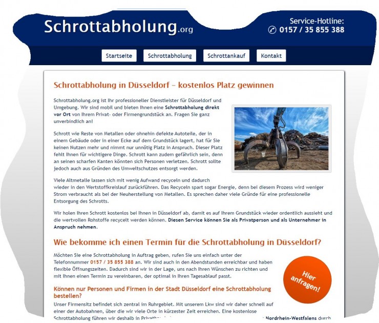 Wiederaufbereitung von Schrott mit der Schrottabholung Düsseldorf