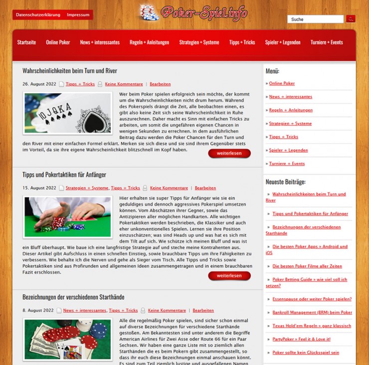 Alles rund um Poker & Online Poker