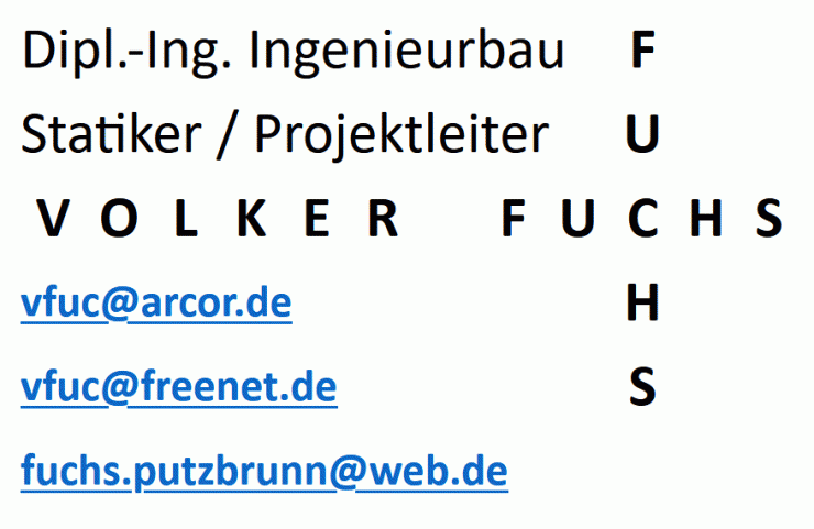 Die ungewöhnlichen präzisen statistischen Untersuchungen des Volker Fuchs