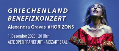 Benefizkonzert mit Alexandra Gravas in der Alten Oper Frankfurt