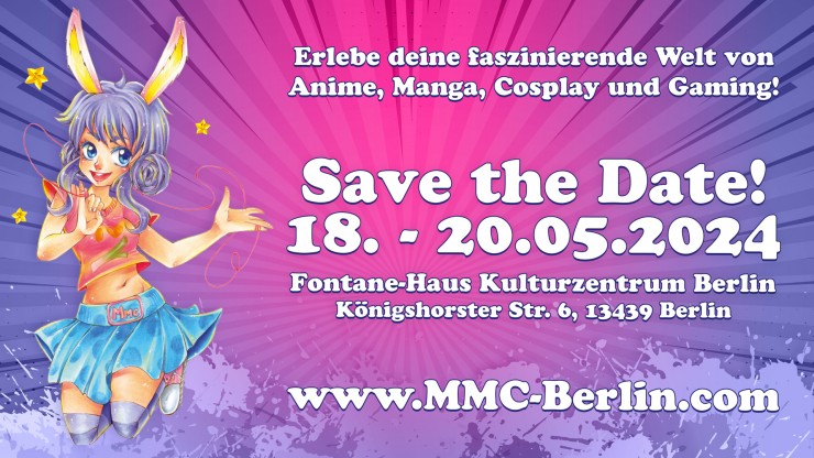MMC Berlin 2024 - Mega Manga Convention * Berlin, 18.-20.05.2024 Fontanehaus * Märkisches Viertel