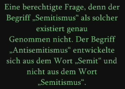 Warum gibt es keinen Semitismus?
