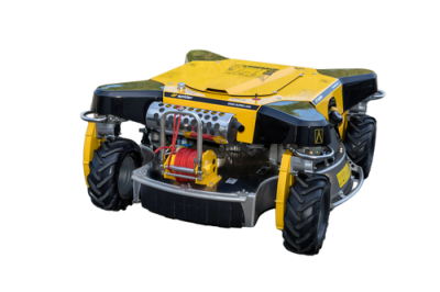 Rumsauer präsentiert besonders flachen ferngesteuerten Großflächen- und Böschungsmäher Spider 2SGS SUPER LOW EFI