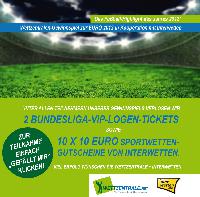 Wettzentrale und Interwetten verlosen Bundesliga-VIP-Logen-Tickets und Sportwetten-Gutscheine